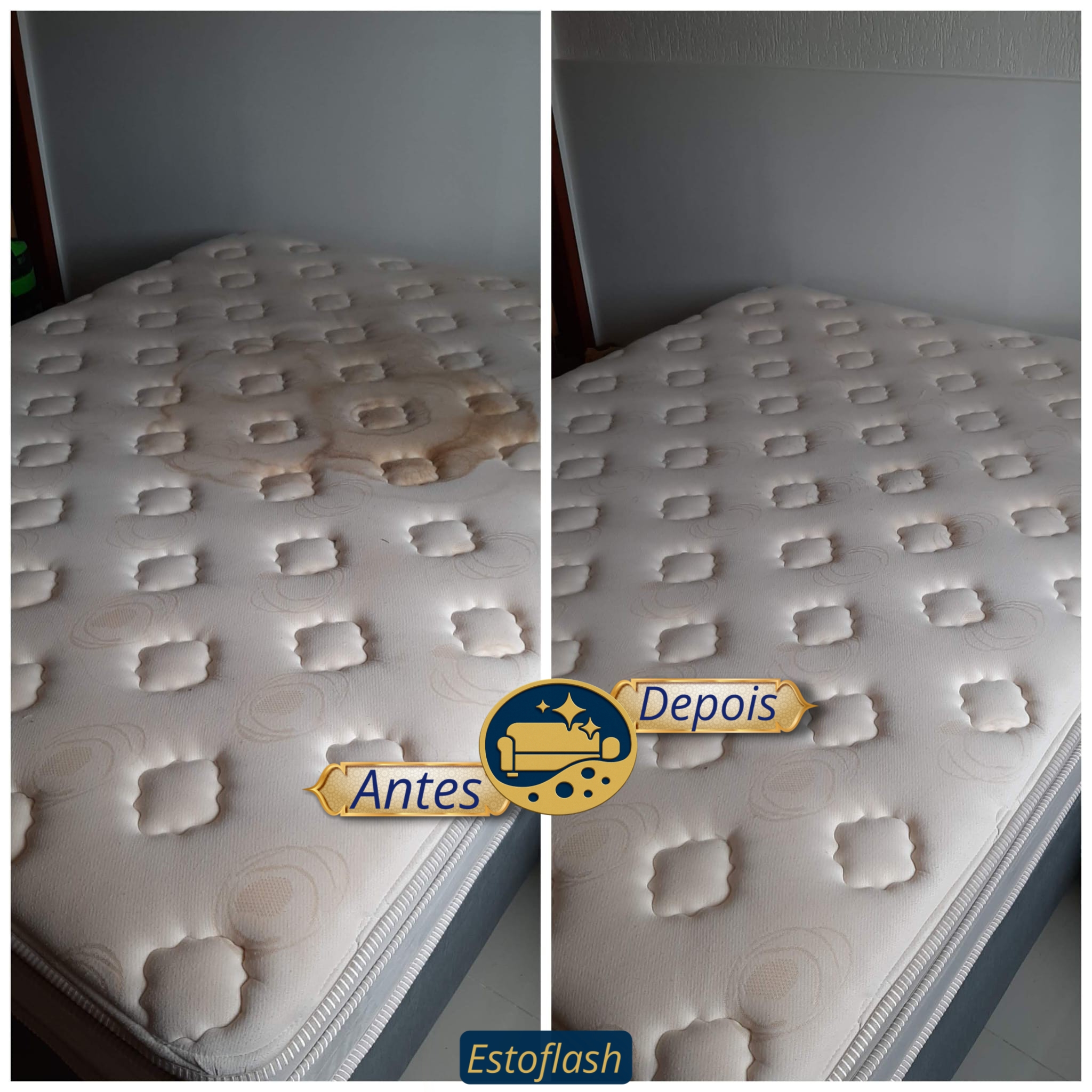 Antes e depois — Colchão
